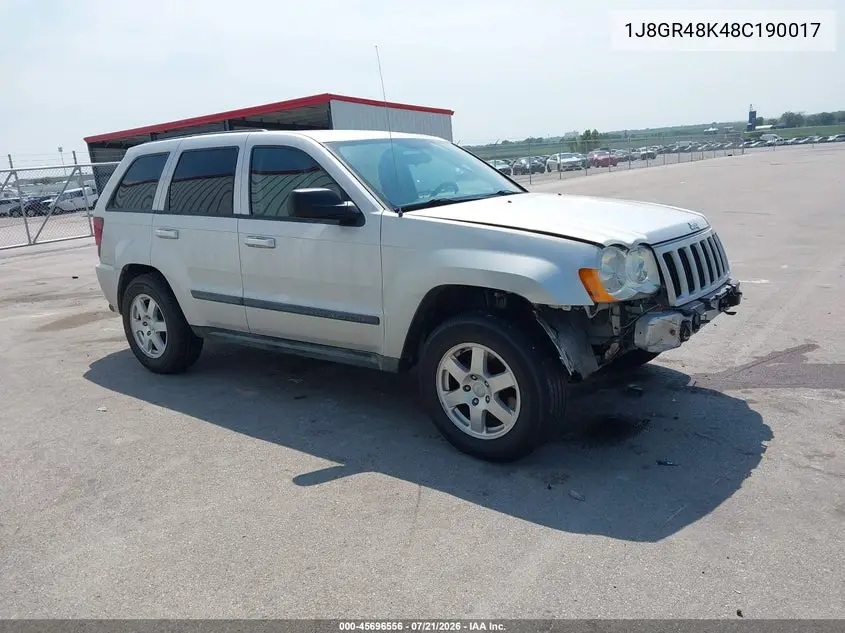 2008 Jeep Grand Cherokee Laredo VIN: 1J8GR48K48C190017 Lot: 45696556