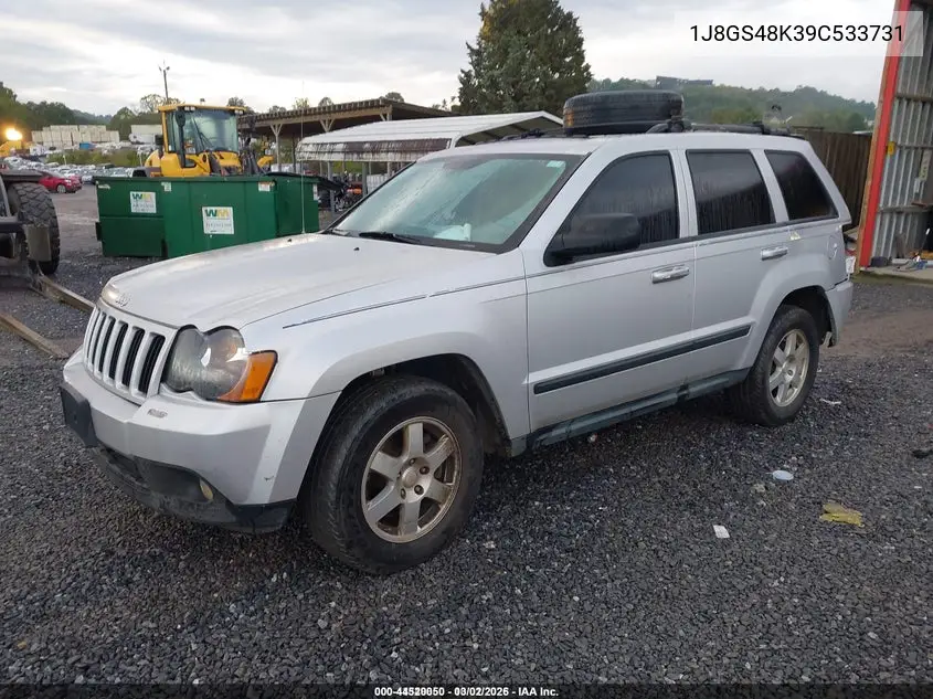1J8GS48K39C533731 2009 Jeep Grand Cherokee Laredo