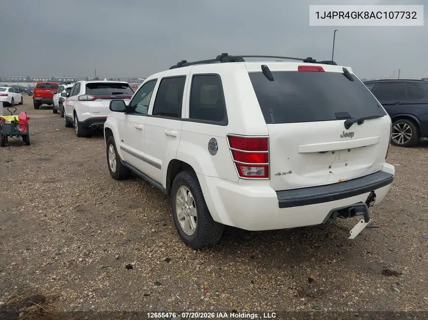 2010 Jeep Grand Cherokee Laredo VIN: 1J4PR4GK8AC107732 Lot: 12655476