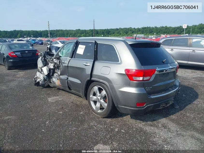 2011 Jeep Grand Cherokee Overland VIN: 1J4RR6GG5BC706041 Lot: 45654185