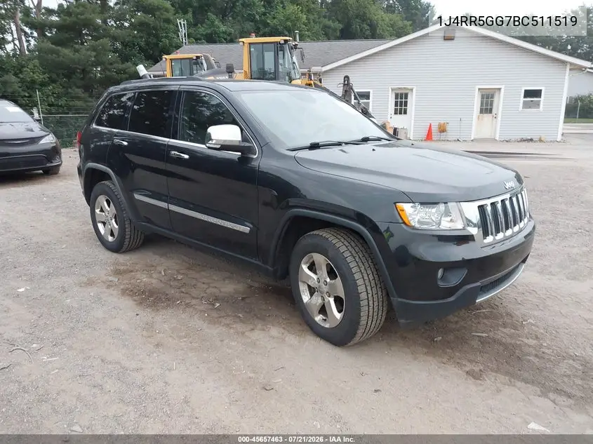 2011 Jeep Grand Cherokee Limited VIN: 1J4RR5GG7BC511519 Lot: 45657463