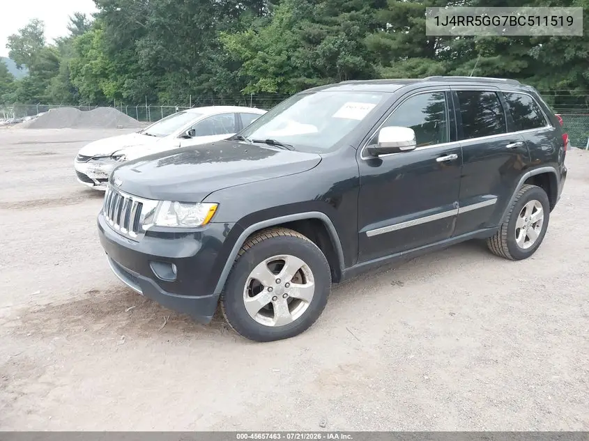 2011 Jeep Grand Cherokee Limited VIN: 1J4RR5GG7BC511519 Lot: 45657463
