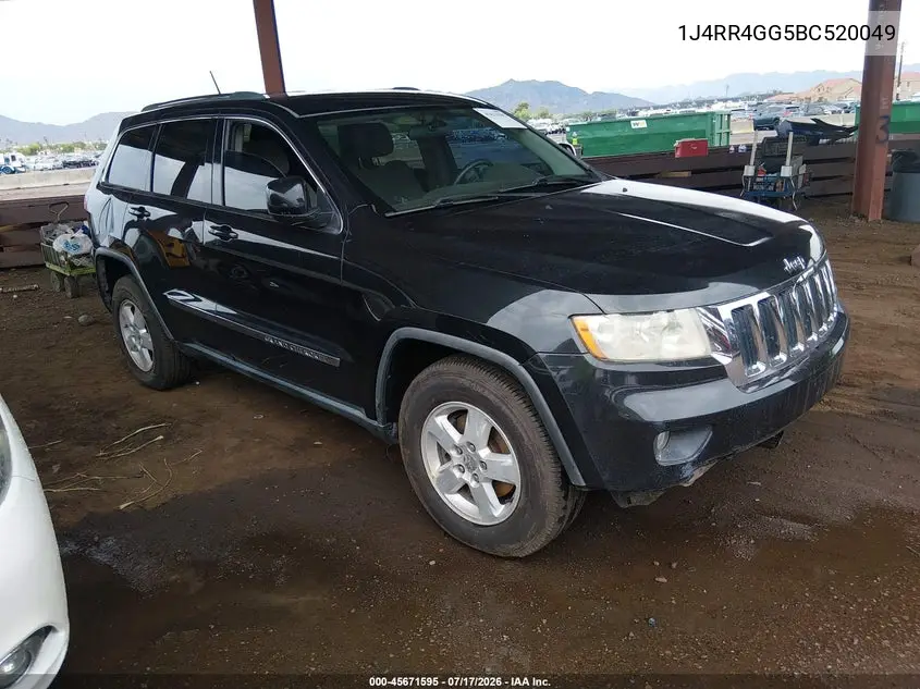 2011 Jeep Grand Cherokee Laredo VIN: 1J4RR4GG5BC520049 Lot: 45671595