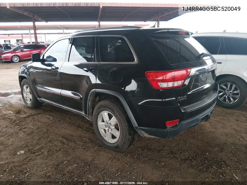 2011 Jeep Grand Cherokee Laredo VIN: 1J4RR4GG5BC520049 Lot: 45671595