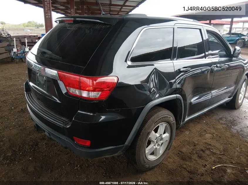 2011 Jeep Grand Cherokee Laredo VIN: 1J4RR4GG5BC520049 Lot: 45671595