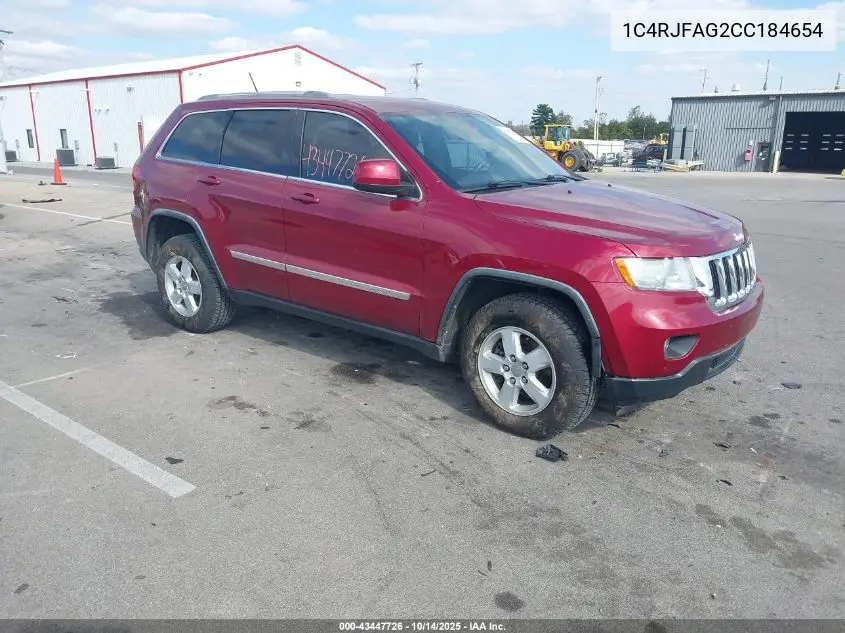 1C4RJFAG2CC184654 2012 Jeep Grand Cherokee Laredo