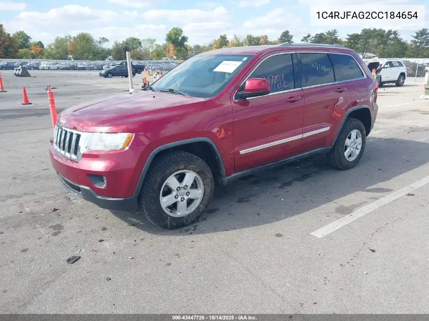1C4RJFAG2CC184654 2012 Jeep Grand Cherokee Laredo