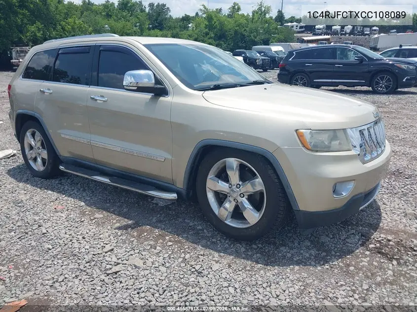 2012 Jeep Grand Cherokee Overland VIN: 1C4RJFCTXCC108089 Lot: 45587918