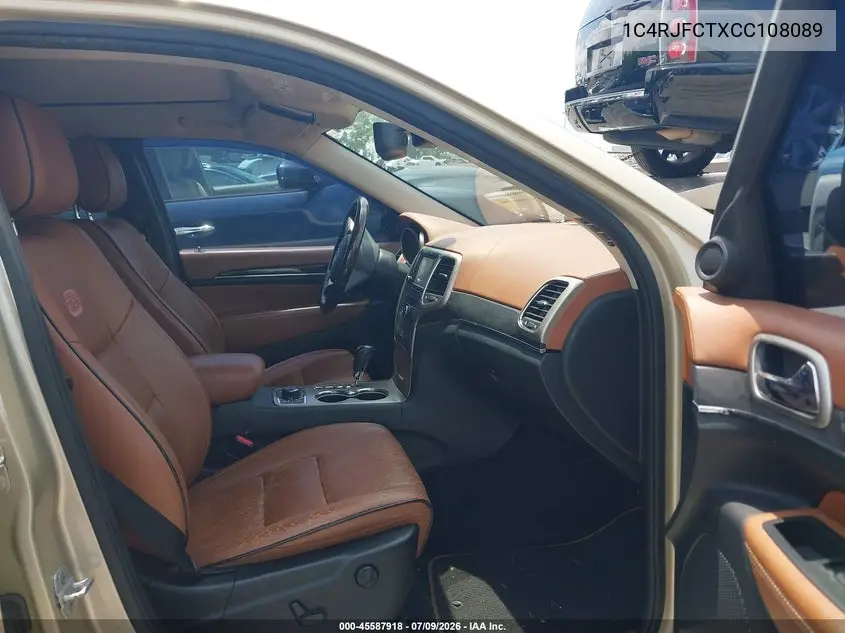 2012 Jeep Grand Cherokee Overland VIN: 1C4RJFCTXCC108089 Lot: 45587918