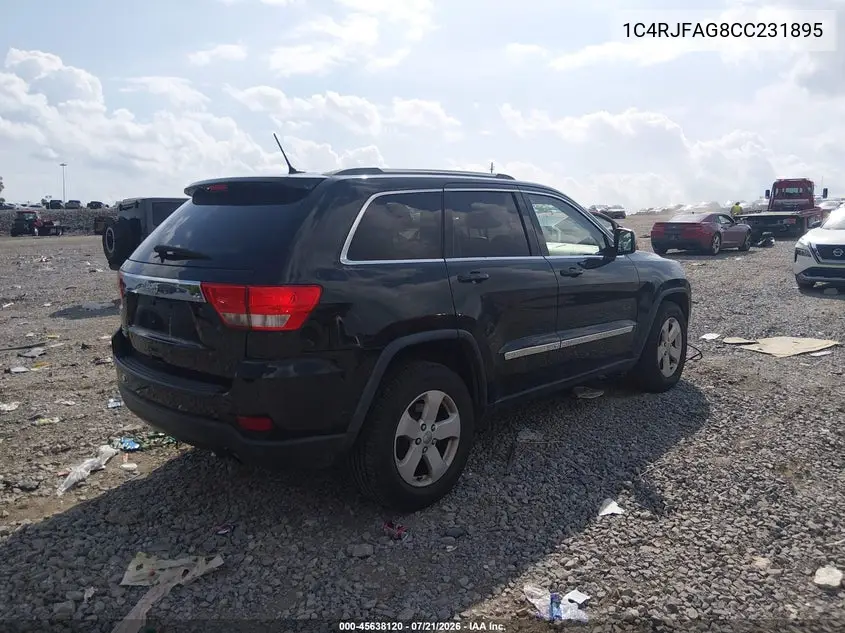 2012 Jeep Grand Cherokee Laredo VIN: 1C4RJFAG8CC231895 Lot: 45638120