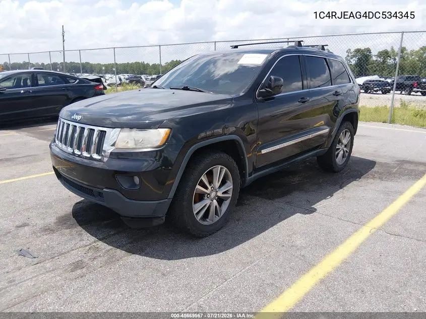 2013 Jeep Grand Cherokee Laredo VIN: 1C4RJEAG4DC534345 Lot: 45669567