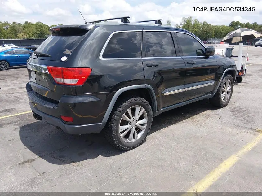 2013 Jeep Grand Cherokee Laredo VIN: 1C4RJEAG4DC534345 Lot: 45669567