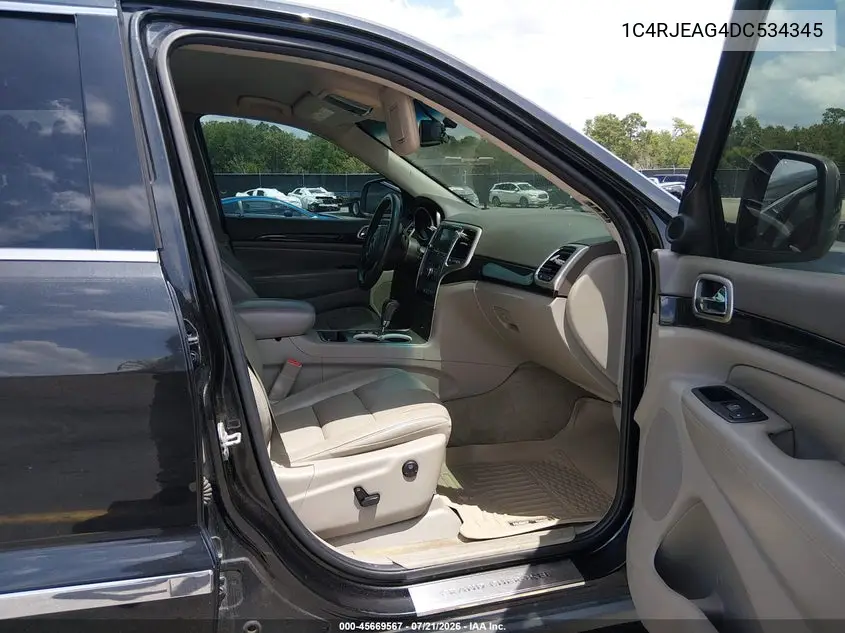 2013 Jeep Grand Cherokee Laredo VIN: 1C4RJEAG4DC534345 Lot: 45669567