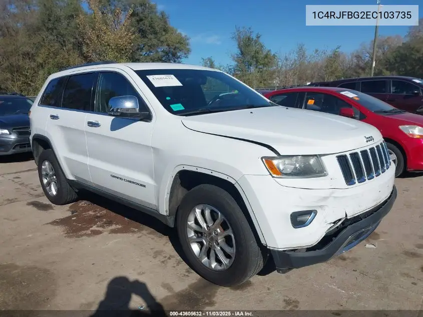 1C4RJFBG2EC103735 2014 Jeep Grand Cherokee Limited