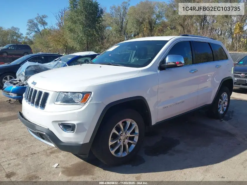 1C4RJFBG2EC103735 2014 Jeep Grand Cherokee Limited