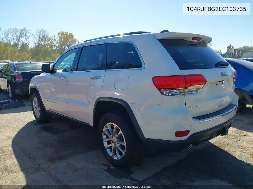 1C4RJFBG2EC103735 2014 Jeep Grand Cherokee Limited