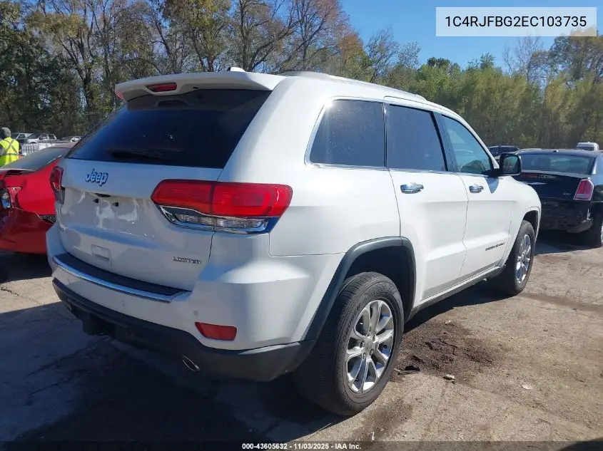 1C4RJFBG2EC103735 2014 Jeep Grand Cherokee Limited