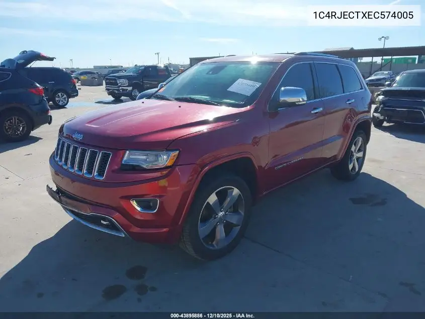 1C4RJECTXEC574005 2014 Jeep Grand Cherokee Overland