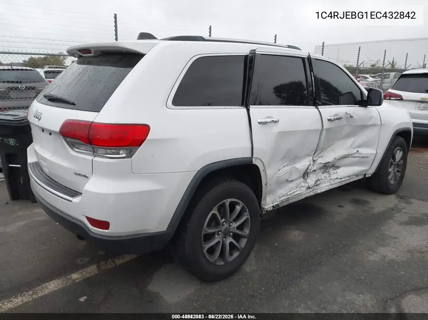 1C4RJEBG1EC432842 2014 Jeep Grand Cherokee Limited