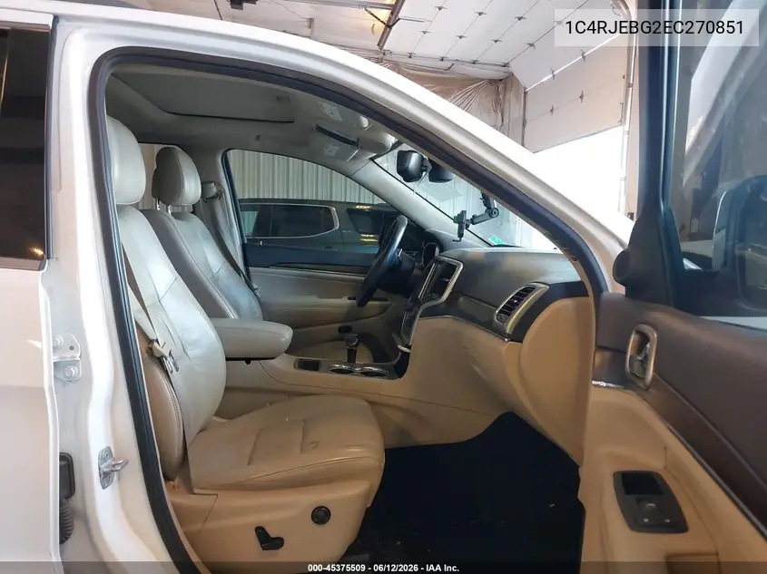 2014 Jeep Grand Cherokee Limited VIN: 1C4RJEBG2EC270851 Lot: 45375509