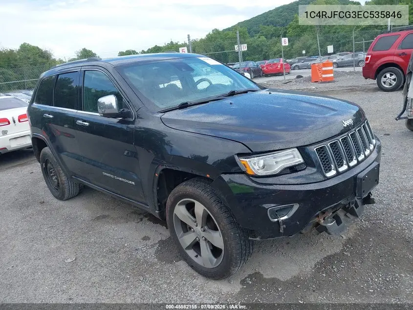 2014 Jeep Grand Cherokee Overland VIN: 1C4RJFCG3EC535846 Lot: 45582155