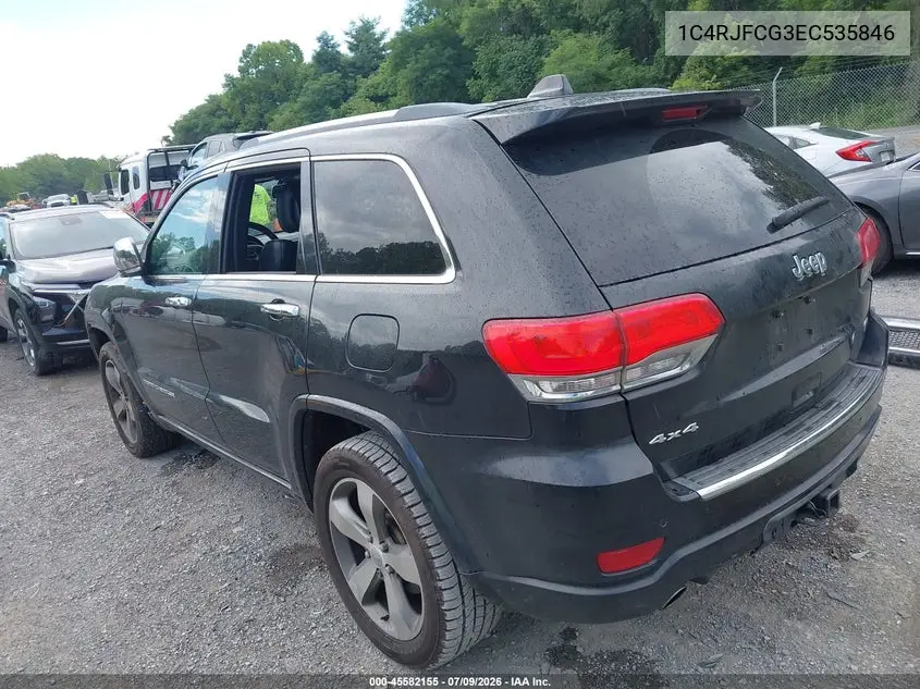 2014 Jeep Grand Cherokee Overland VIN: 1C4RJFCG3EC535846 Lot: 45582155