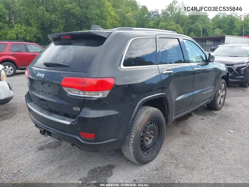 2014 Jeep Grand Cherokee Overland VIN: 1C4RJFCG3EC535846 Lot: 45582155