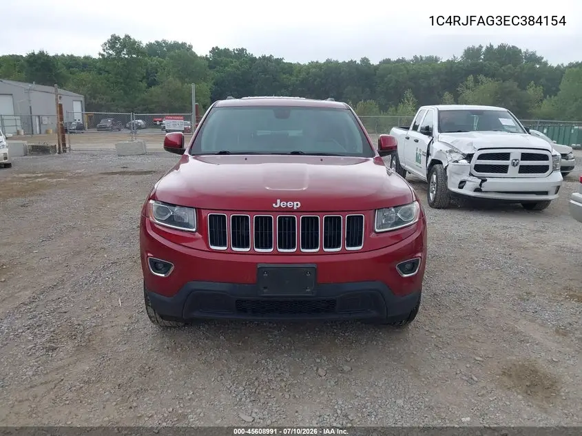2014 Jeep Grand Cherokee Laredo VIN: 1C4RJFAG3EC384154 Lot: 45608991