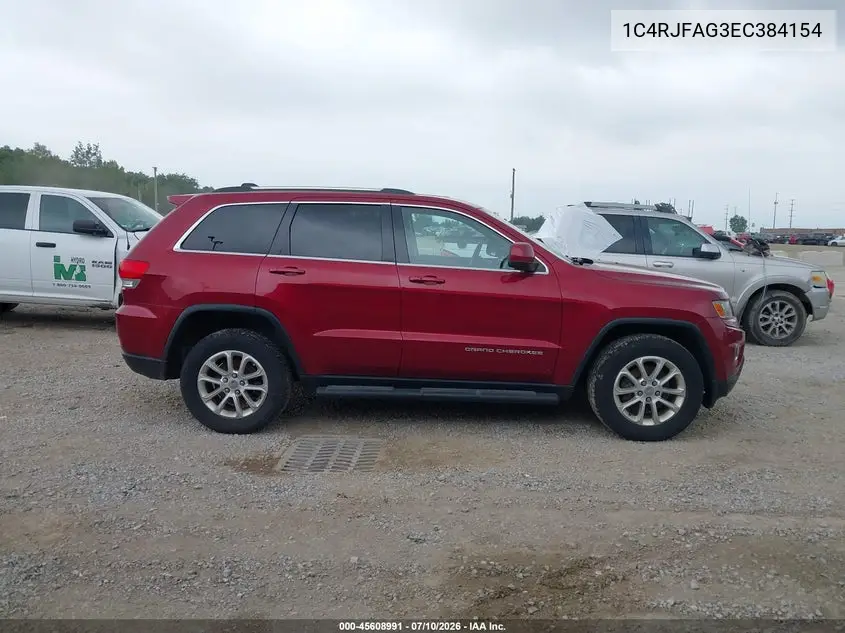 2014 Jeep Grand Cherokee Laredo VIN: 1C4RJFAG3EC384154 Lot: 45608991