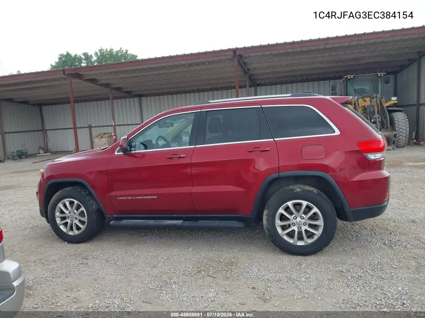 2014 Jeep Grand Cherokee Laredo VIN: 1C4RJFAG3EC384154 Lot: 45608991