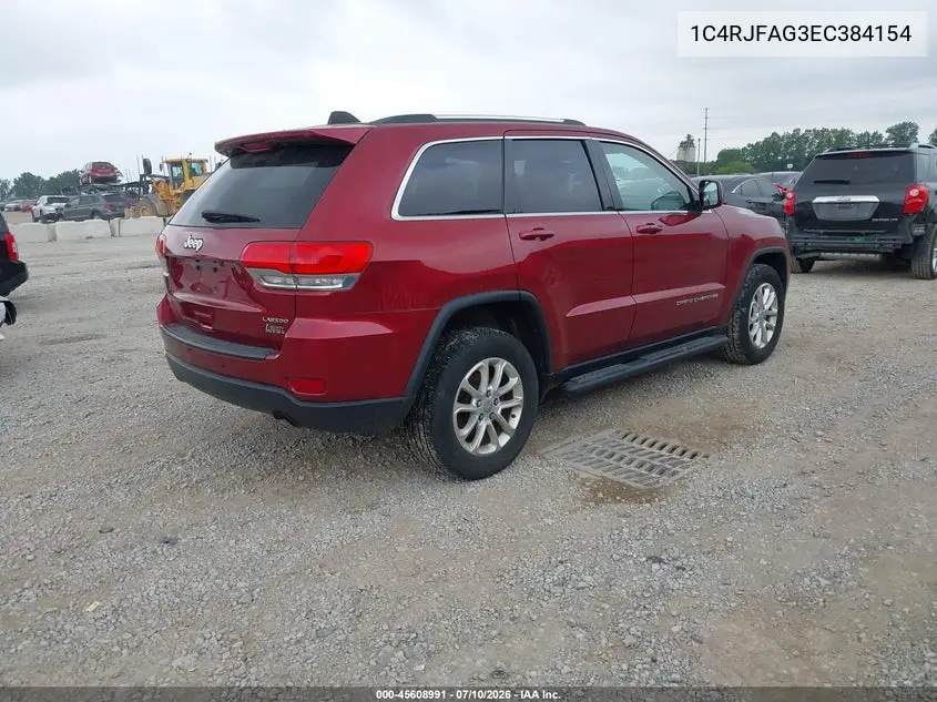 2014 Jeep Grand Cherokee Laredo VIN: 1C4RJFAG3EC384154 Lot: 45608991