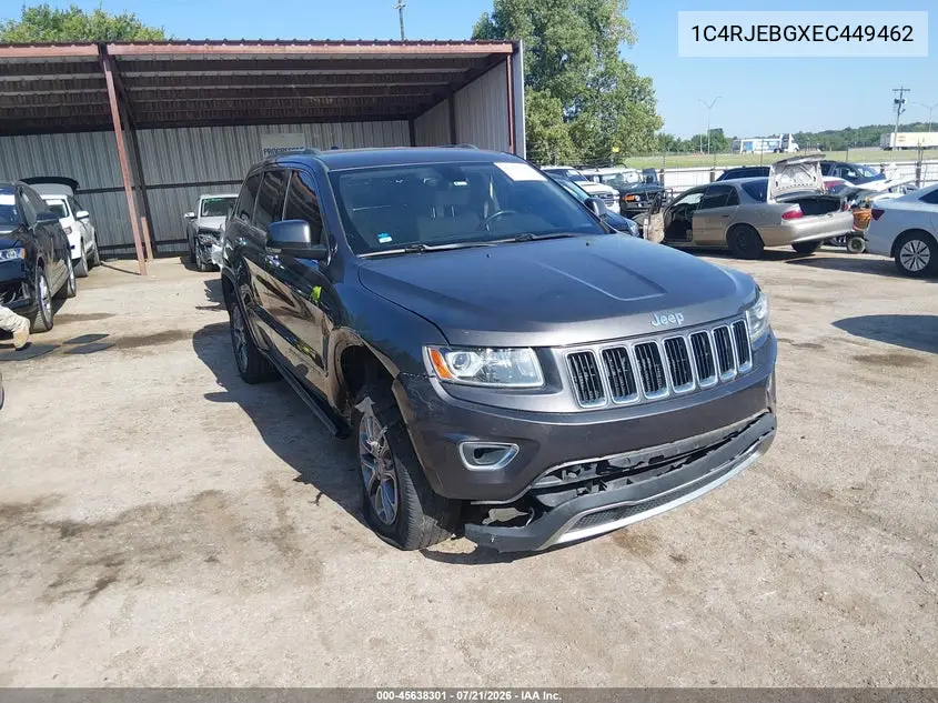 2014 Jeep Grand Cherokee Limited VIN: 1C4RJEBGXEC449462 Lot: 45638301