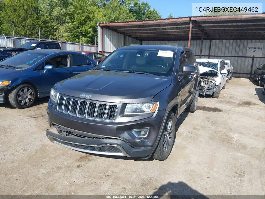 2014 Jeep Grand Cherokee Limited VIN: 1C4RJEBGXEC449462 Lot: 45638301