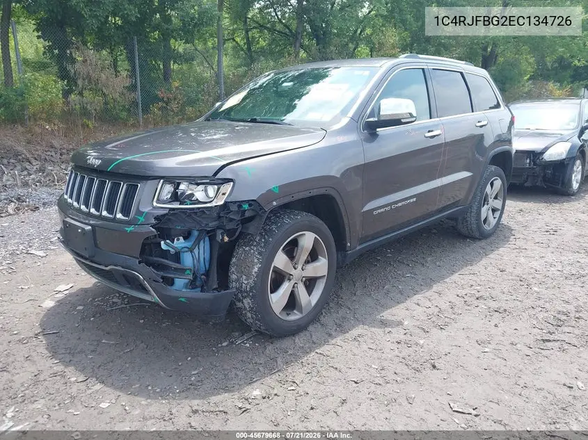 2014 Jeep Grand Cherokee Limited VIN: 1C4RJFBG2EC134726 Lot: 45679668