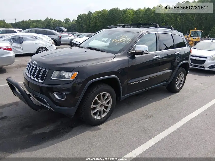 2014 Jeep Grand Cherokee Limited VIN: 1C4RJFBG6EC231511 Lot: 45682054