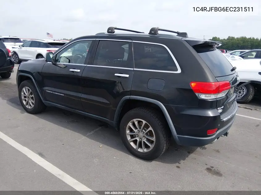 2014 Jeep Grand Cherokee Limited VIN: 1C4RJFBG6EC231511 Lot: 45682054