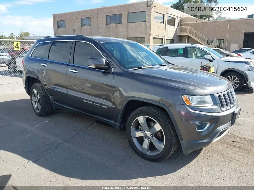 2014 Jeep Grand Cherokee Limited VIN: 1C4RJFBG2EC415604 Lot: 45683940