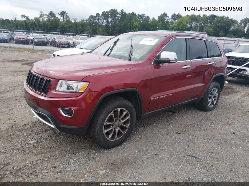2014 Jeep Grand Cherokee Limited VIN: 1C4RJFBG3EC509698 Lot: 45696175