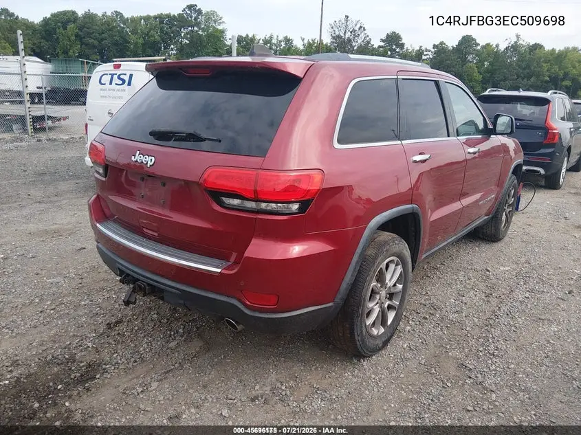 2014 Jeep Grand Cherokee Limited VIN: 1C4RJFBG3EC509698 Lot: 45696175