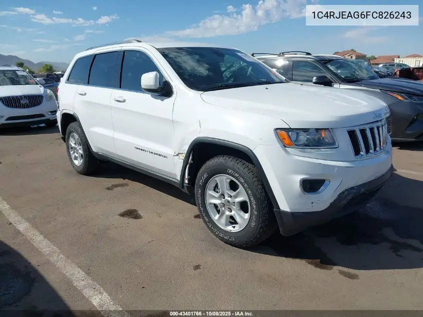 1C4RJEAG6FC826243 2015 Jeep Grand Cherokee Laredo