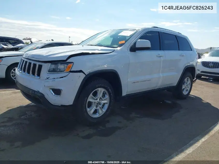 1C4RJEAG6FC826243 2015 Jeep Grand Cherokee Laredo