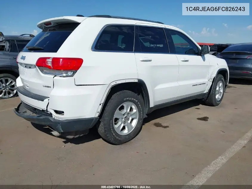 1C4RJEAG6FC826243 2015 Jeep Grand Cherokee Laredo