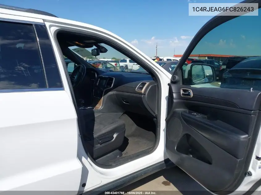 1C4RJEAG6FC826243 2015 Jeep Grand Cherokee Laredo