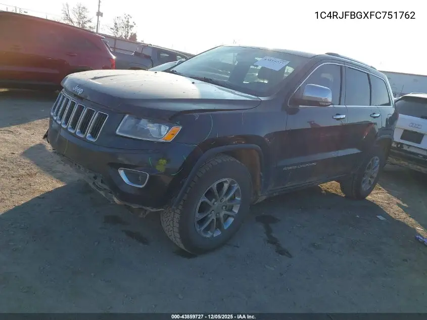 1C4RJFBGXFC751762 2015 Jeep Grand Cherokee Limited