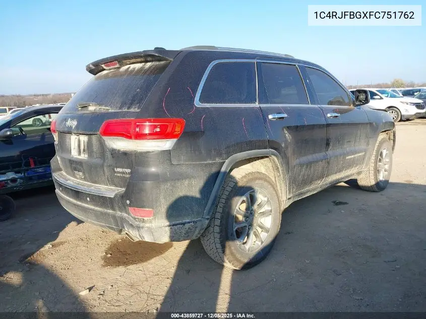 1C4RJFBGXFC751762 2015 Jeep Grand Cherokee Limited
