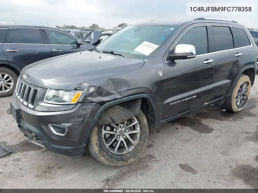1C4RJFBM9FC778358 2015 Jeep Grand Cherokee Limited
