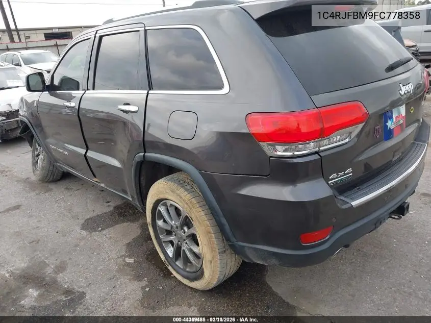 1C4RJFBM9FC778358 2015 Jeep Grand Cherokee Limited
