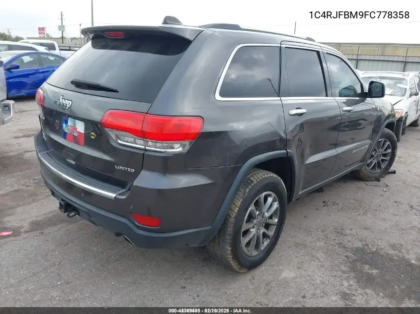 1C4RJFBM9FC778358 2015 Jeep Grand Cherokee Limited