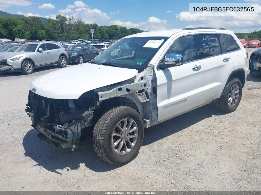 2015 Jeep Grand Cherokee Limited VIN: 1C4RJFBG5FC632565 Lot: 45391623