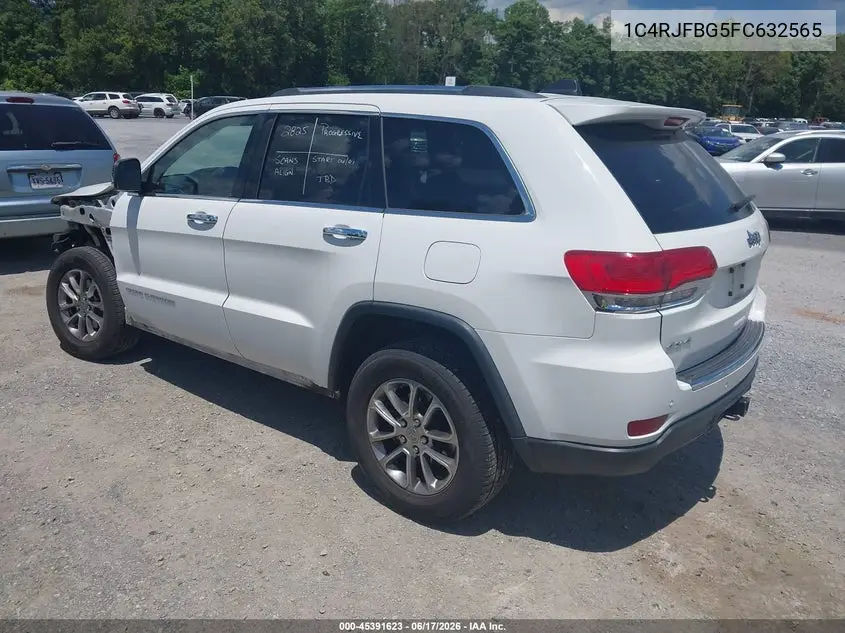 2015 Jeep Grand Cherokee Limited VIN: 1C4RJFBG5FC632565 Lot: 45391623